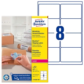 Avery L7165B A4 BlockOut Etiket L7165B-100