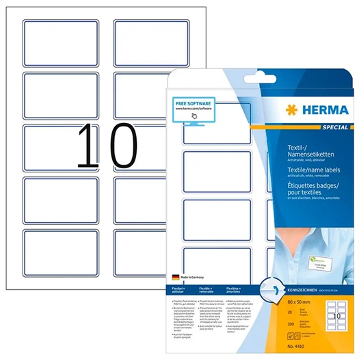 Herma A4 Tekstil Etiket 4410